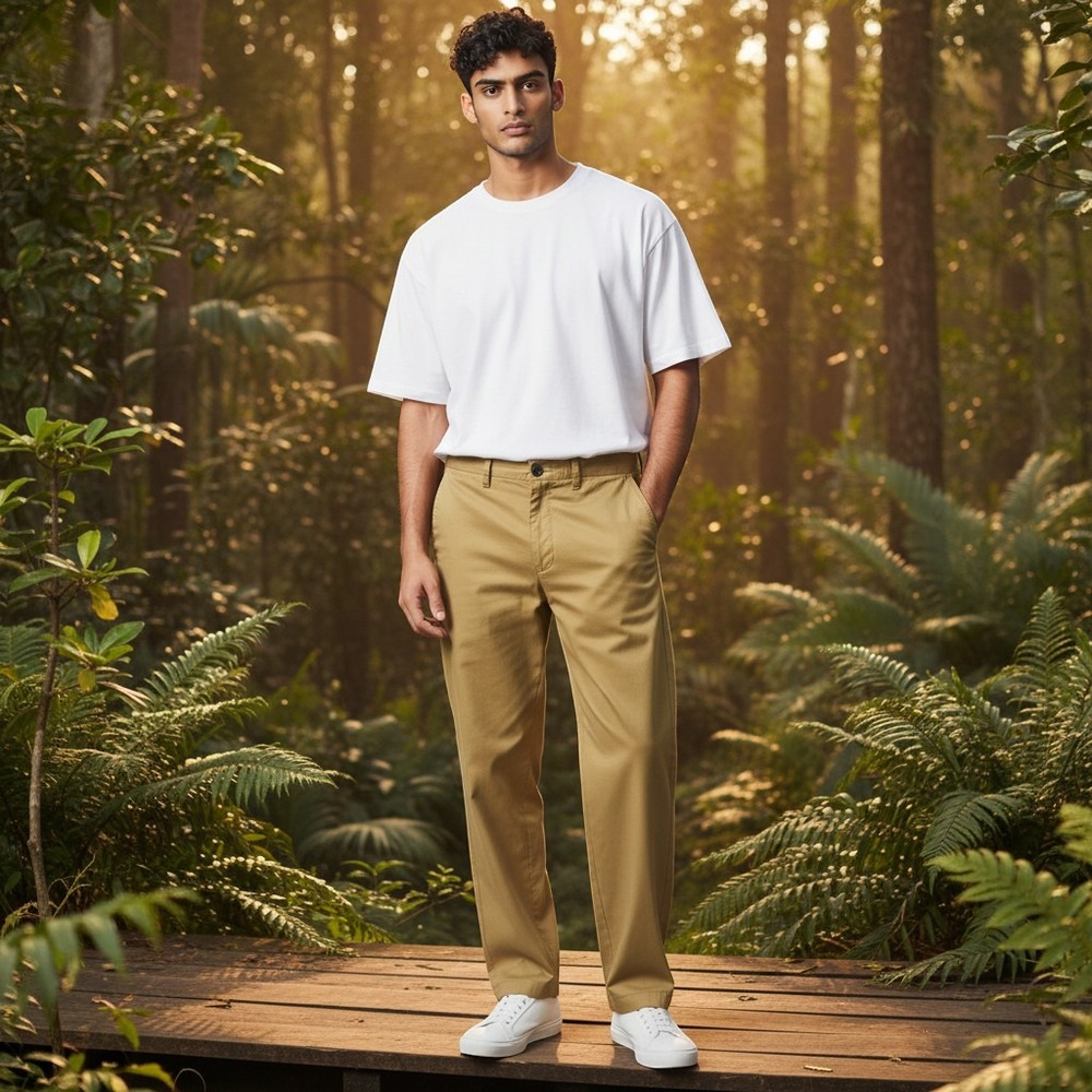 Tommy Bahama Mens Chino Pants 40x30 Khaki Pima Cotton Modal Straight Leg